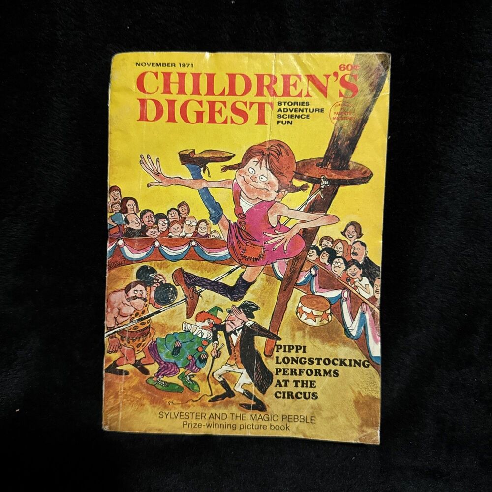 Vintage November 1971 Children’s Digest Adventure Stories Pippi Longstocking